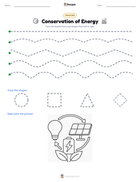 Conservation of Energy printable worksheet preview