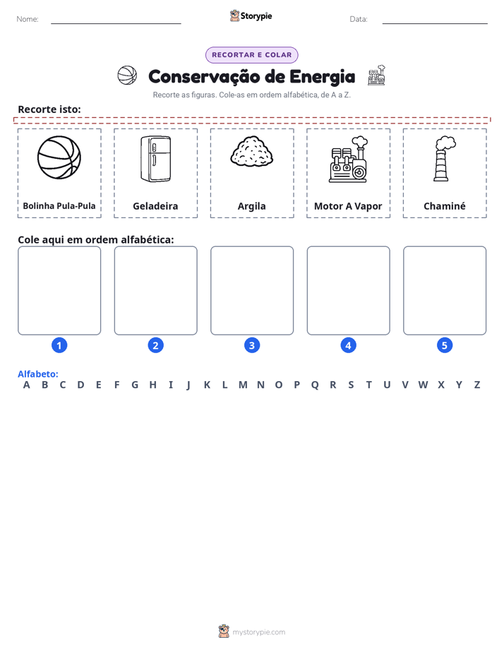 Recortar & Colar Alfabeto
