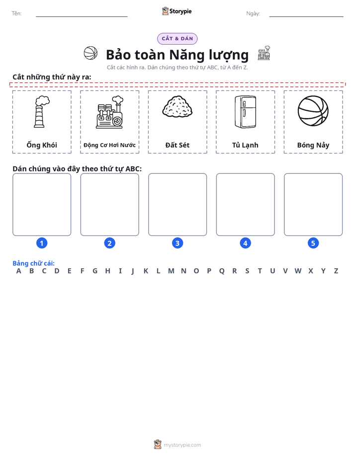 Cắt & Dán Chữ Cái