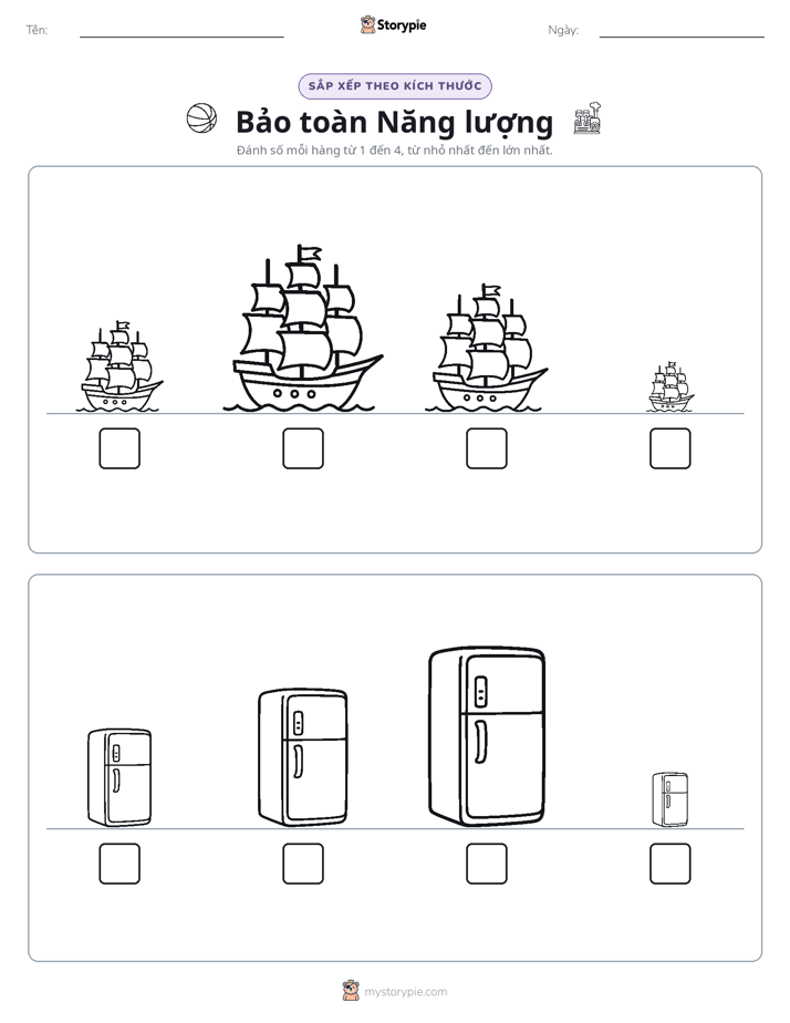 Thứ Tự Kích Thước