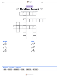 Christiaan Barnard printable worksheet preview