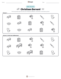 Christiaan Barnard printable worksheet preview