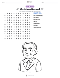 Christiaan Barnard printable worksheet preview