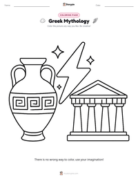 Greek Mythology printable worksheet preview
