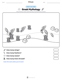 Greek Mythology printable worksheet preview