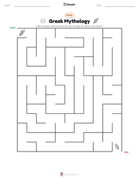 Greek Mythology printable worksheet preview