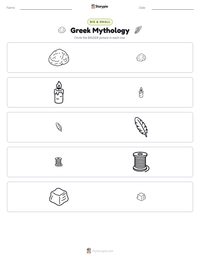 Greek Mythology printable worksheet preview