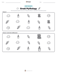 Greek Mythology printable worksheet preview