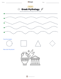 Greek Mythology printable worksheet preview
