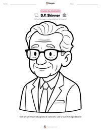 Pagina da colorare di B.F. Skinner per bambini