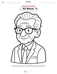 Strona do kolorowania B.F. Skinner dla dzieci