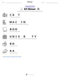 B.F. Skinner printable worksheet preview
