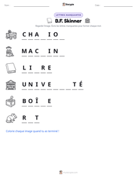 Aperçu de la feuille de travail imprimable B.F. Skinner