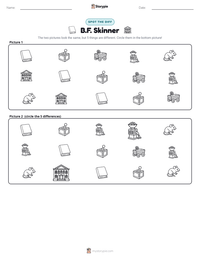 B.F. Skinner printable worksheet preview