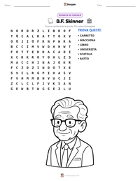 Anteprima della scheda stampabile di B.F. Skinner