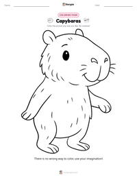 Capybaras printable worksheet preview