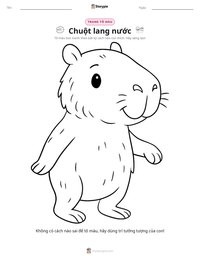Trang tô màu Chuột lang nước cho trẻ em