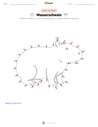 Capybara druckbare Arbeitsblatt Vorschau