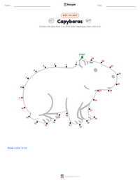 Capybaras printable worksheet preview