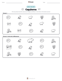 Capybaras printable worksheet preview