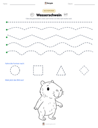 Capybara druckbare Arbeitsblatt Vorschau