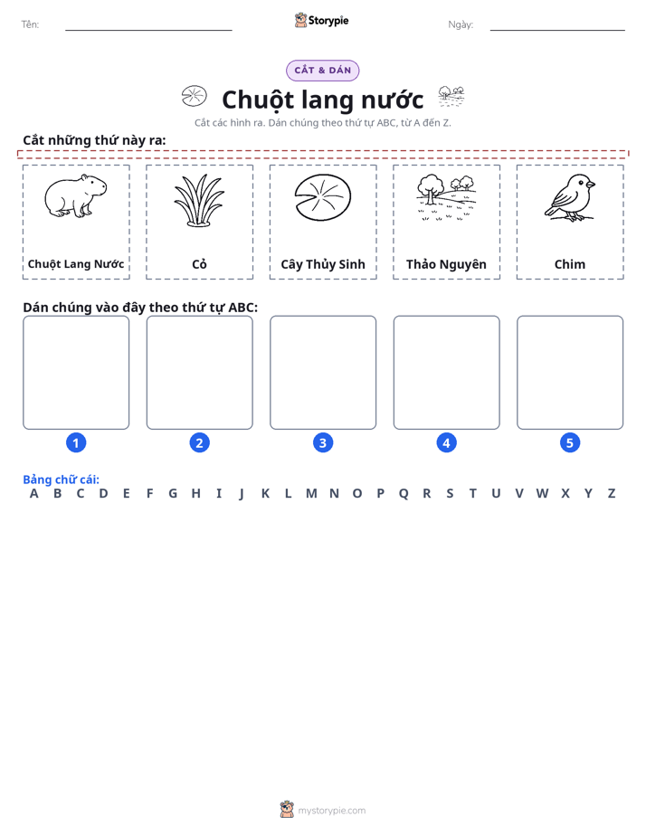 Cắt & Dán Chữ Cái