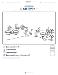 Prévia da folha de atividades imprimível Ivan Pavlov