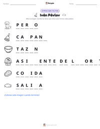 Vista previa de la hoja de trabajo imprimible de Iván Pávlov