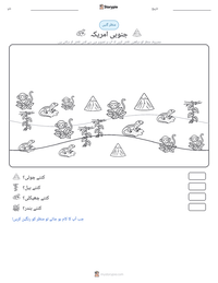 جنوبی امریکہ پرنٹ کرنے کے قابل ورکشیٹ کا پیش نظارہ
