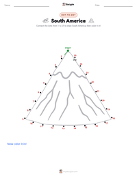 South America printable worksheet preview