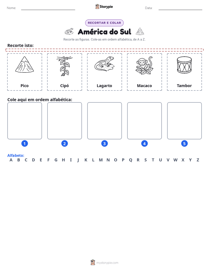 Recortar & Colar Alfabeto
