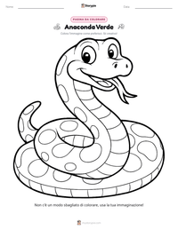 Anteprima della scheda stampabile di Anaconda Verde