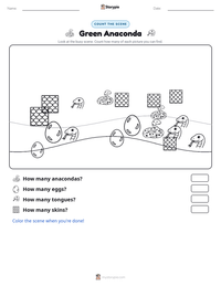 Green Anaconda printable worksheet preview