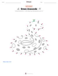 Green Anaconda printable worksheet preview