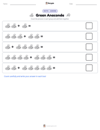 Green Anaconda printable worksheet preview