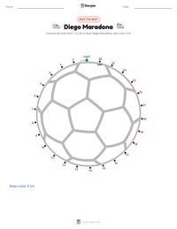 Diego Maradona printable worksheet preview