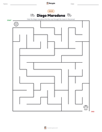 Diego Maradona printable worksheet preview
