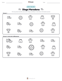 Diego Maradona printable worksheet preview