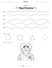 Diego Maradona printable worksheet preview