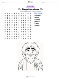 Diego Maradona printable worksheet preview