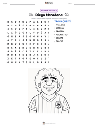 Anteprima della scheda stampabile di Diego Maradona