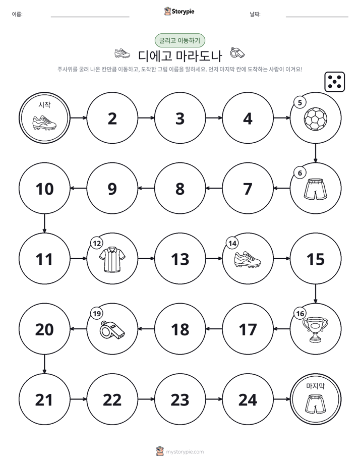주사위 굴리고 이동하기 게임