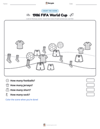 1986 FIFA World Cup printable worksheet preview