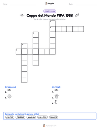 Anteprima della scheda stampabile di Coppa del Mondo FIFA 1986