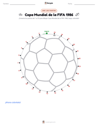 Vista previa de la hoja de trabajo imprimible de Copa Mundial de la FIFA 1986