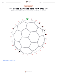 Aperçu de la feuille de travail imprimable Coupe du Monde de la FIFA 1986