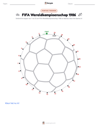 FIFA Wereldkampioenschap 1986 afdrukbare werkblad voorbeeld