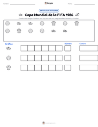 Vista previa de la hoja de trabajo imprimible de Copa Mundial de la FIFA 1986