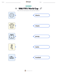 1986 FIFA World Cup printable worksheet preview