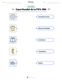 Vista previa de la hoja de trabajo imprimible de Copa Mundial de la FIFA 1986